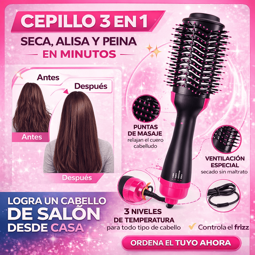 Cepillo Secador 3 en 1
