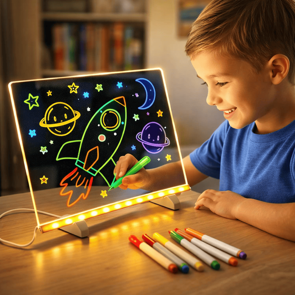 Pizarra LED Mágica + 7 Marcadores de Regalo🎁