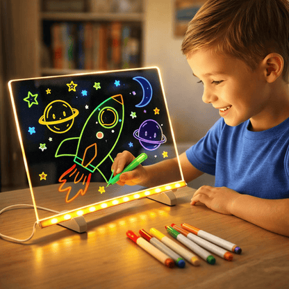 Pizarra LED Mágica + 7 Marcadores de Regalo🎁