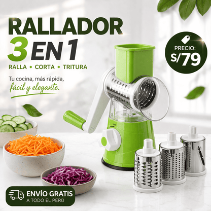 Rallador 3 en 1 Manual para Cocina