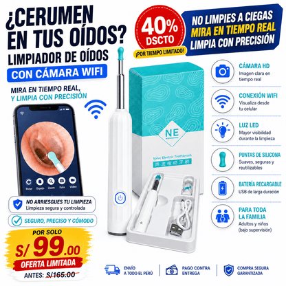 Limpiador de Oidos Con Camara Wifi