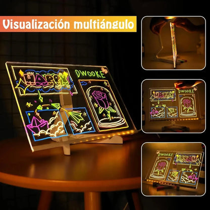 Pizarra LED Mágica + 7 Marcadores de Regalo🎁