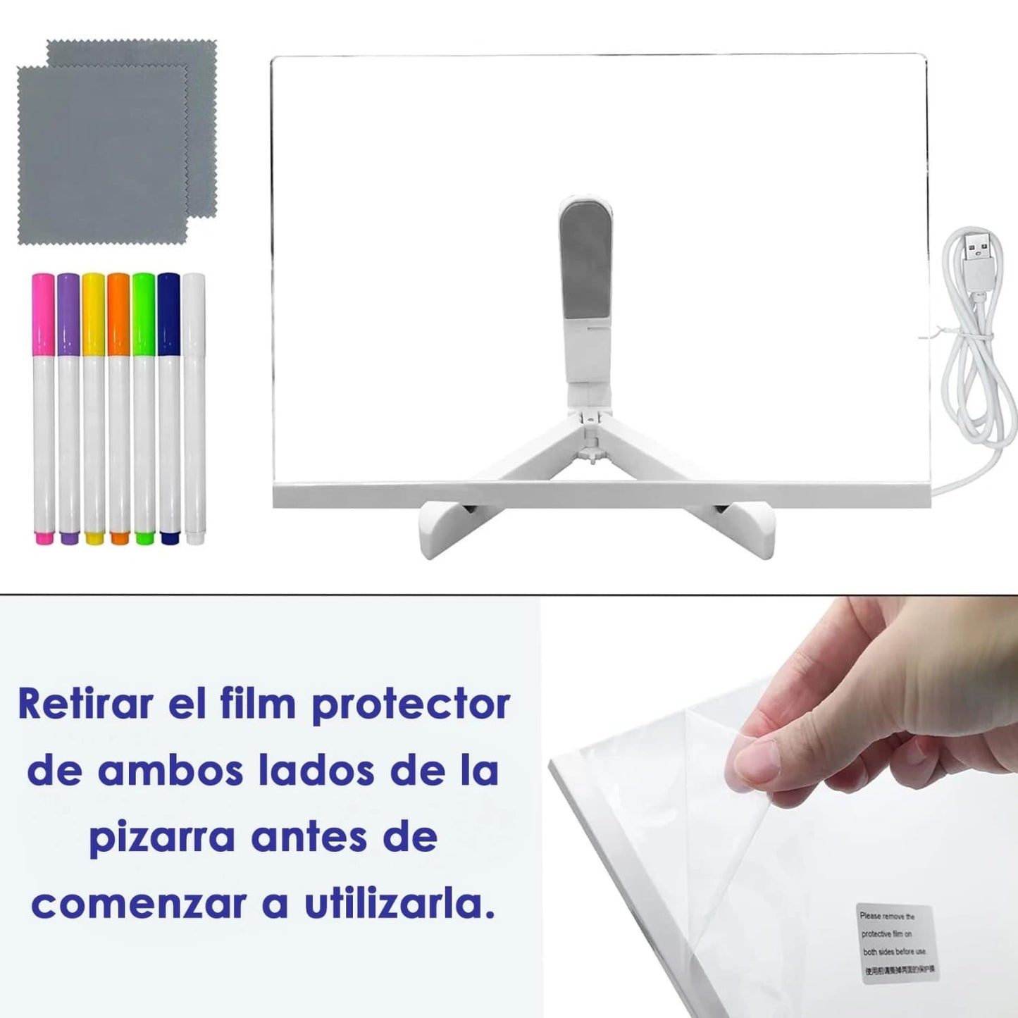 Pizarra LED Mágica + 7 Marcadores de Regalo🎁